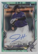 2021 Bowman Draft Chrome Pick Aqua Lava Refractor 41/199 Jaden Hill Auto 0c3e