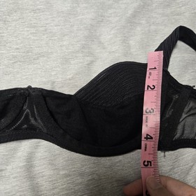 La Perla Tulle Nervures Bandeau Bra Underwire Unlined Tan Size 36B