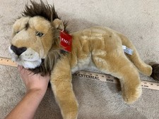 FAO Realistic African Lion Plush 2015 Toys R US Stuffed Animal 26 Brown Toy EUC