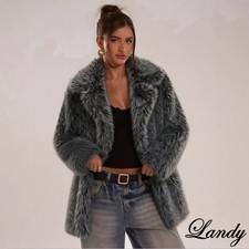 Women's Fashion Jacket Suit Collar Mid Length Coat Winter Casual Warm Overcoat