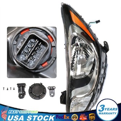 Driver Side Left Headlight for 2012 2013 2014 Hyundai Accent Halogen Headlamp