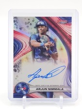 ARJUN NIMMALA 2024 BOWMAN'S BEST REFRACTOR AUTO #B24-AN BLUE JAYS Q5431