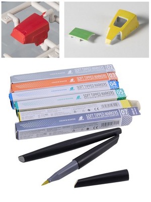 2025 New DSPIAE MK/MKM Water Based Soft Head Marker Pen for Plastic Model Tools