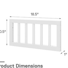 Little Seeds White Wood Toddler Bed Rail B600010856 DA8036309LS-01-02252022