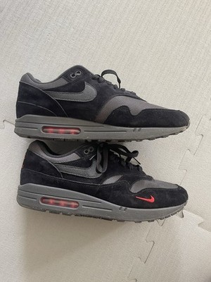 Nike Air Max 1 Schwarz Rot Größe 47 Mini Swoosh US12.5