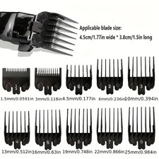 10X Hair Clipper Comb Guide Trimmer Guards Attachment 1.5 to 25mm For WAHL