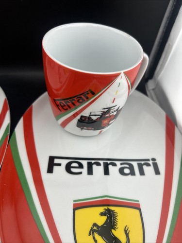 Pair of FERRARI F1 World Champions COFFEE MUG/ESPRESSO CUPS & PLATES - Rare - Picture 4 of 24