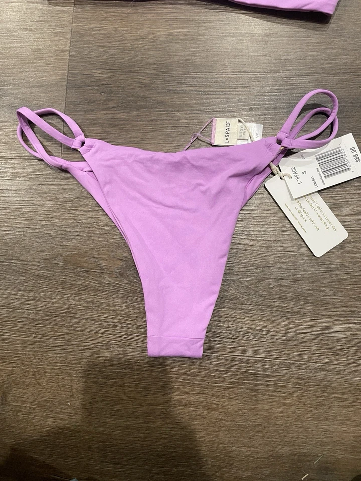 Nuevo Bikini Púrpura Espacio L Parte Inferior S/M Parte Superior Foto 3 de 4