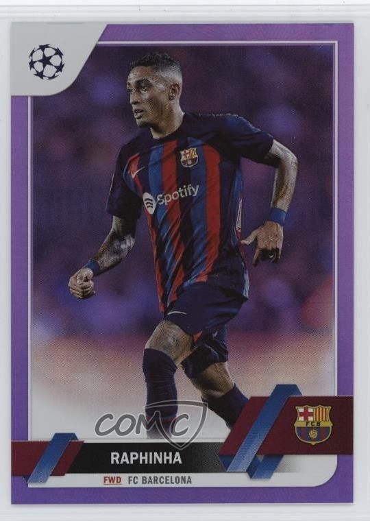 2022 Topps UEFA Club Competitions 1st Edition Purple Foil /30 Raphinha #164 5h8
