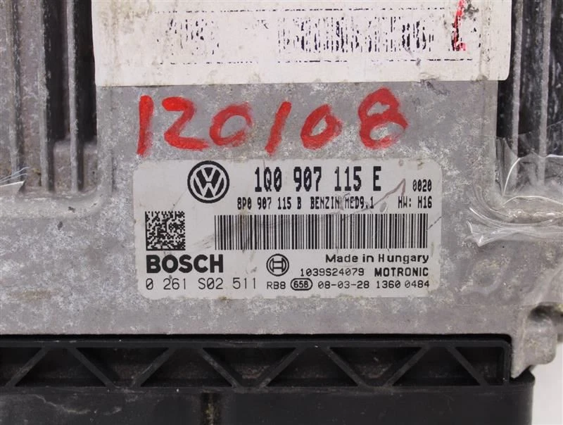 Computadora ECU ECM VOLKSWAGEN EOS 2008 08 1Q0907115E 870937 Foto 3 de 3
