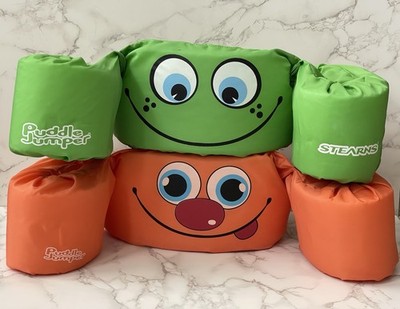 Lot of 2 Stearns Puddle Jumper Life Jackets for Kids Child 30-50lbs Fun Faces