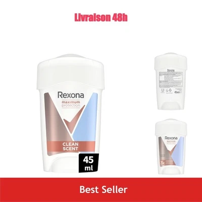 Déodorant femme Rexona Clean Scent stick anti-transpirant 45 ml - Photo 1/4