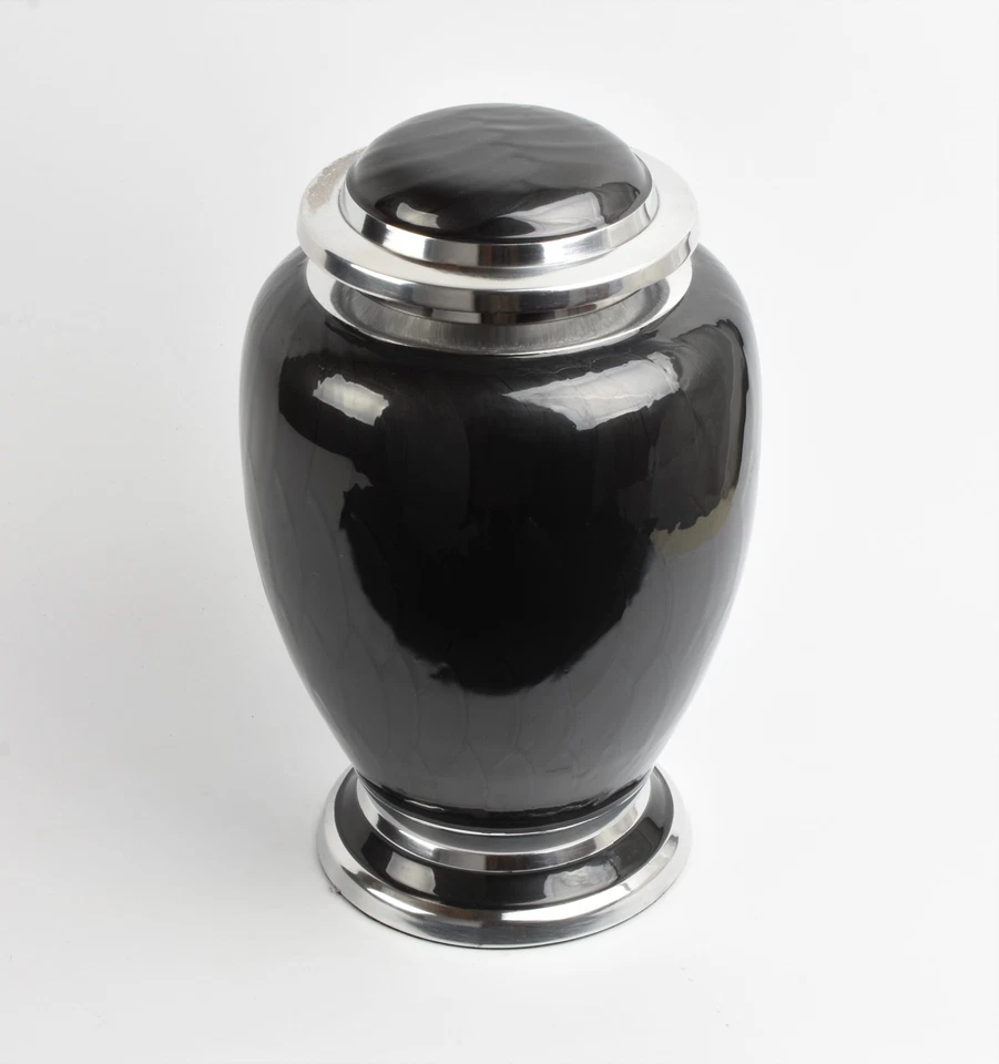 Adult Cremation Urn for Ashes Funeral Memorial Remembrance Elegant Black Urn - Image 2 of 3