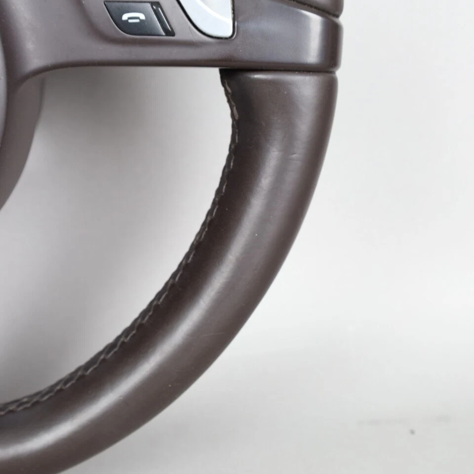 2011-2014 Porsche Cayenne Panamera Steering Wheel Espresso OEM Used - Image 3 of 4