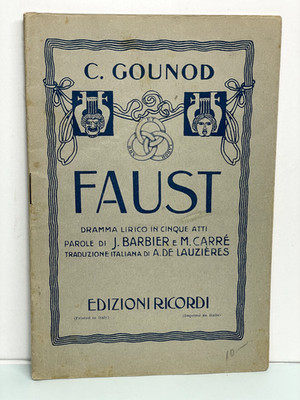 Faust C. Gounod Erinnerungen Opernheft