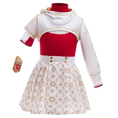 Zombies 4 Nova Costume for Girls Fancy Dress with Cropped 9-10 Years Red