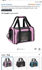 Pet Carrier for Small Medium Cats Dogs Puppies up to 15 Lbs, TSA Approved