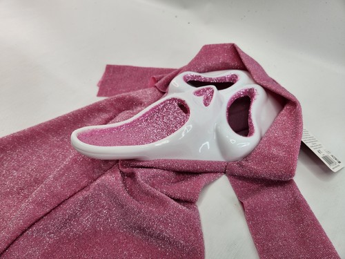 Scream Ghost Face Pink Glitter Mask Official Fun World Ghostface Stab Halloween - Picture 5 of 7