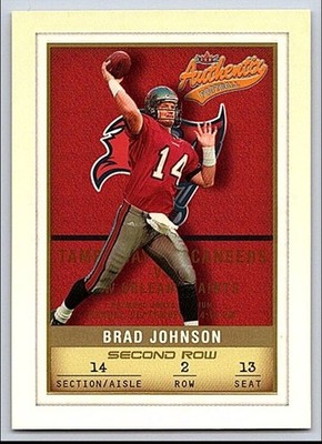 2002 Fleer Authentix Second Row  Brad Johnson 67 065/250
