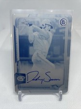 2015 Bowman Draft Chrome Dansby Swanson Auto Cyan Printing Plate 1/1 1st RC