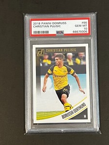 Christian Pulisic - 2018 Donruss Soccer USMNT Rookie RC #66 PSA 10 GEM MINT