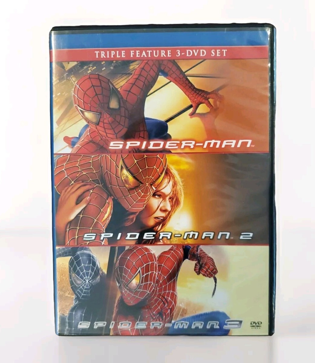 Spider-Man Triple Feature 1,2,3 (DVD, 2007 Widescreen) Tobby McGuire VGC