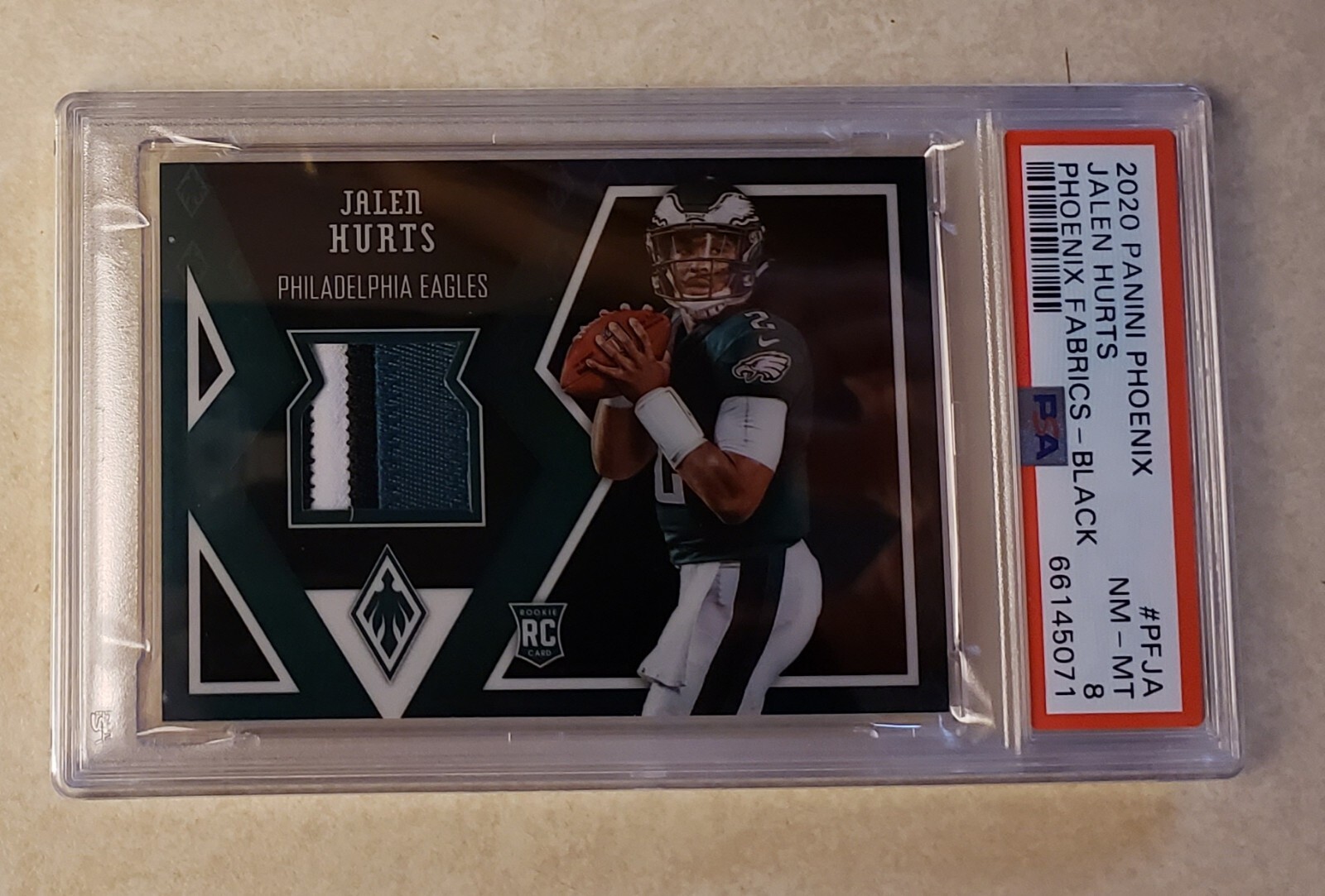 Jalen Hurts Panini Phoenix Phoenix Fabrics #PFJA Black