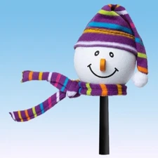 Tenna Tops Cute Snowman Car Antenna Topper (Purple) (Fits Thick Fat Antenna) NEW
