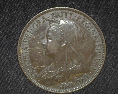 GREAT BRITAIN 1900 HALF-PENNY KM789 ABOUT UNCIRCULATED ~D92
