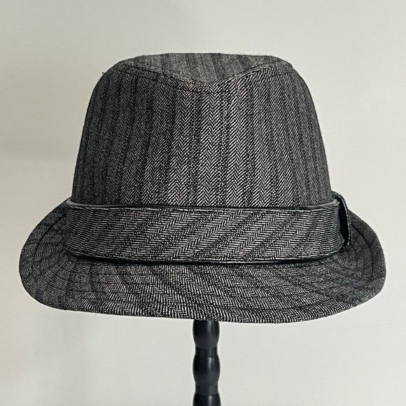 Vintage Scala Pronto Debonair Gray Pin Stripe Satin Feel  display picture 2