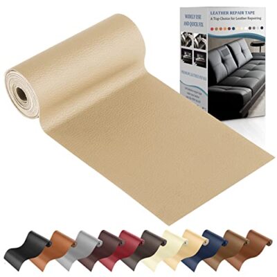 Self Adhesive Leather Repair Tape Kit, 4''x 63'' Leather Repair Patch,Beige Yellow