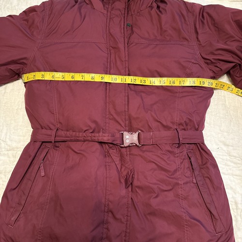 Land's End Women’s Jacket Small, Dk Red Goose Down Parka Pre-Owned - Picture 2 of 11