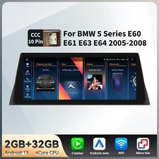 CarPlay Android 13 GPS Stereo Radio WiFi 4Core For BMW E60 E61-E64 2005-2008 CCC