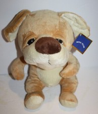 Royal Plush Toys Puppy Dog 12" Beige Tan Soft Plush Big Sad Eyes Stuffed New Tag