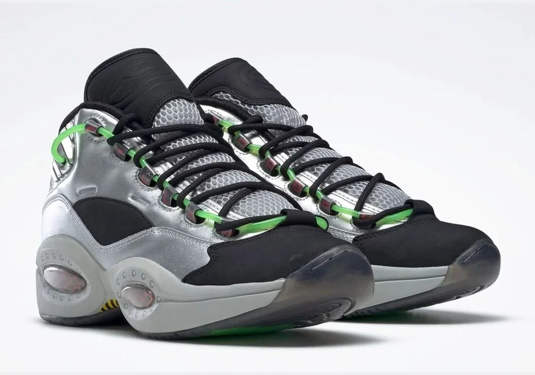 NEW Reebok Question Minions Gru\'s Lab FW7548 Silver Black Multiple Sizes Reebok Question Mid  main image 2