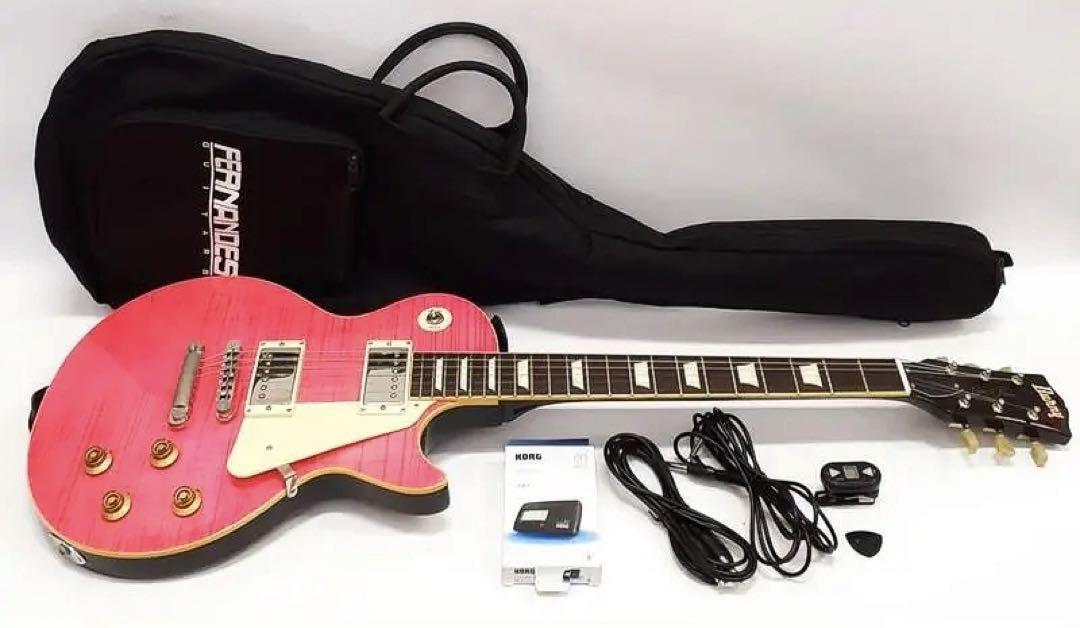 Burny Super Grade レスポールタイプ エレキギター ピンク Fernandes