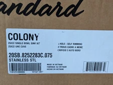 AS Colony 25 x 22-Inch Stainless Steel Single-Bowl Kitchen Sink with Faucet