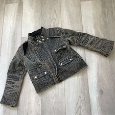 Imoga Western Biker Motorcycle Jacket Black Size 4 rock costume leather stud