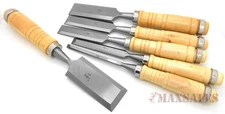 6pc WOOD CHISEL Carving Knife Cutter Steel Blades Chisels Woodworkers Set