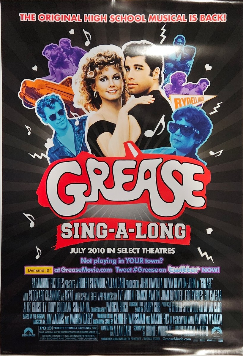 MOVIE POSTER ~ Grease Sing-A- Long 2010 D/S 1 Sheet Olivia Newton