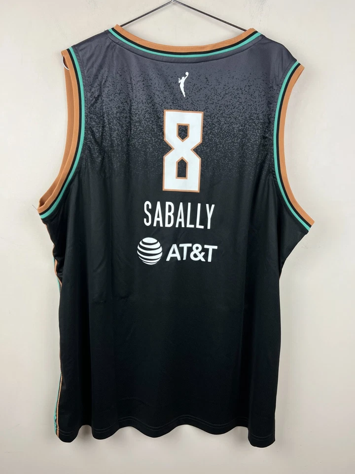 Camiseta deportiva 2024 New York Liberty Sabally #8 WNBA Explorer negra 2XL fanáticos unisex Foto 2 de 4