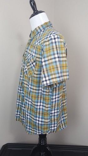 The North Face Outdoor Hiking Short Sleeve Button Up Shirt Men XL Plaid - Picture 2 of 5