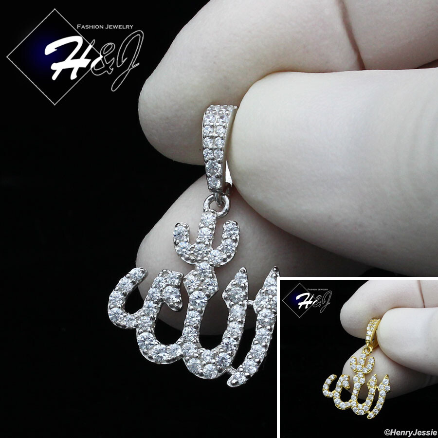 Ciondolo Uomo Donna Allah 925 Argento Con Zirconi – Gioiello Religioso Musulmano