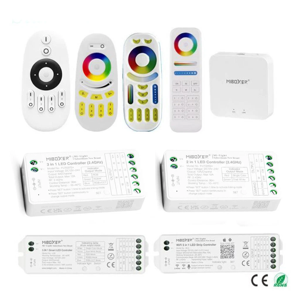 MIboxer 2.4G CCT RGB RGBW RGB CCT LED strip light wifi Controller Dimmer remote