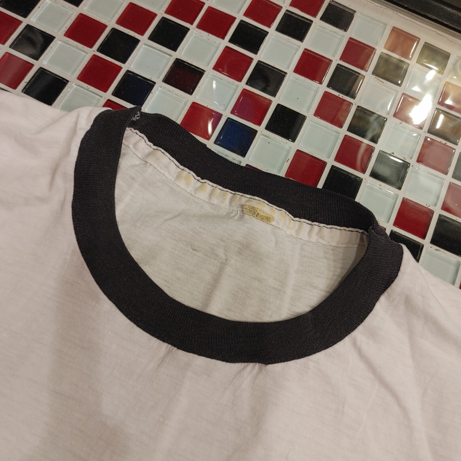 FILA T shirt vintage anni '70 ~ Indianapolis Rowing Club Indiana Boat XL Ringer