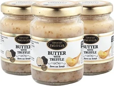 Truffle butter with white truffle Tuber Borchii for risotto pasta popcorn 3 x80g