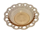 OLD COLONY ANCHOR HOCKING Pink Depression Glass OPEN LACE 7.75”SERVING BOWL
