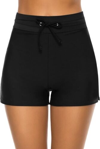 Tournesol Costume da Bagno Donna Pantaloncini Vita Alta Slip con Fodera Nero L - Foto 2 di 5
