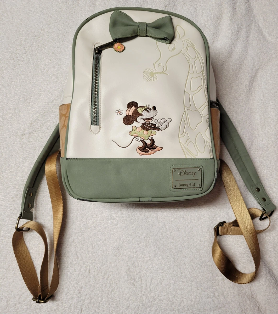 Loungefly Minnie Mouse Giraffe Mini Backpack Safari Bag Disney Jungle Rare  | eBay