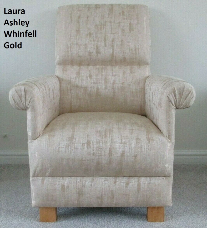 Laura Ashley Armchair Whinfell Gold Fabric Chair Adult Accent Ochre Nursery New - Image 2 of 4